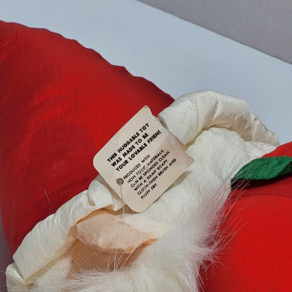 Vtg 1989 Fiesta Huggable Santa Claus Plush Stuffed Doll - Picture 12 of 14
